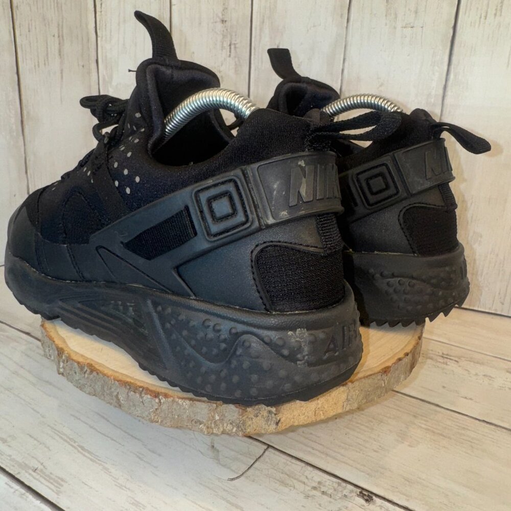 Nike Air Huarache Utility Shoes Men Sz 7.5 Running Triple Black Sneakers 806807 - Picture 6 of 11